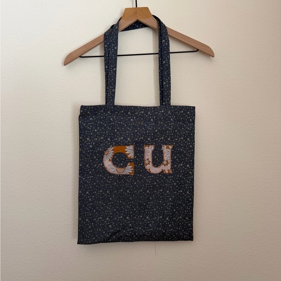 Handbags - New Chasing unicorns denim star print Tote Bag